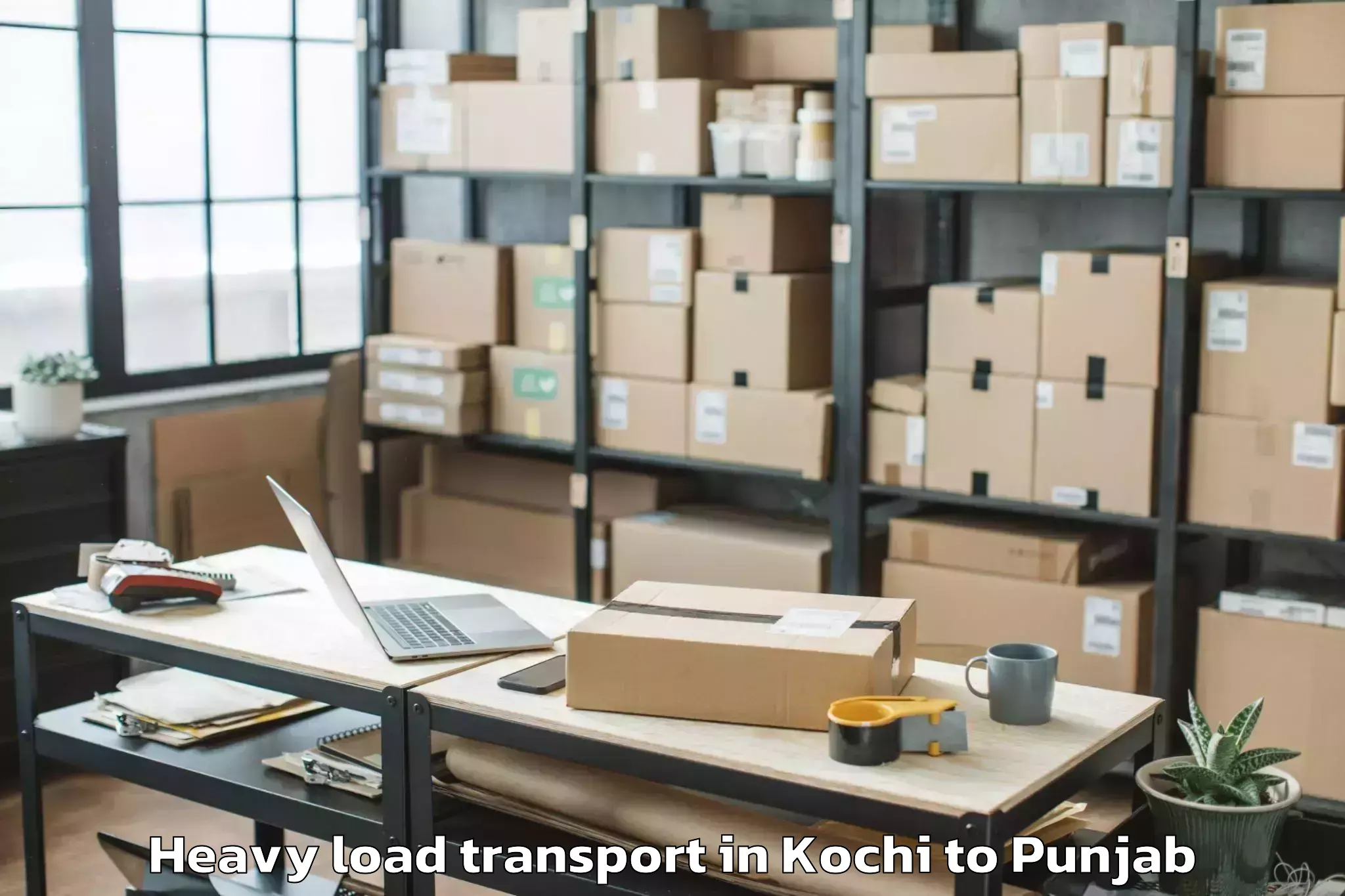 Easy Kochi to Mukerian Heavy Load Transport Booking